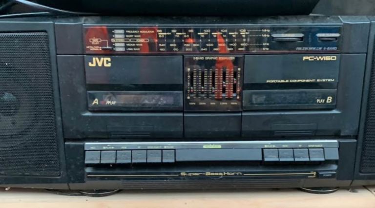 JVC portable stereo radio twin tape deck 