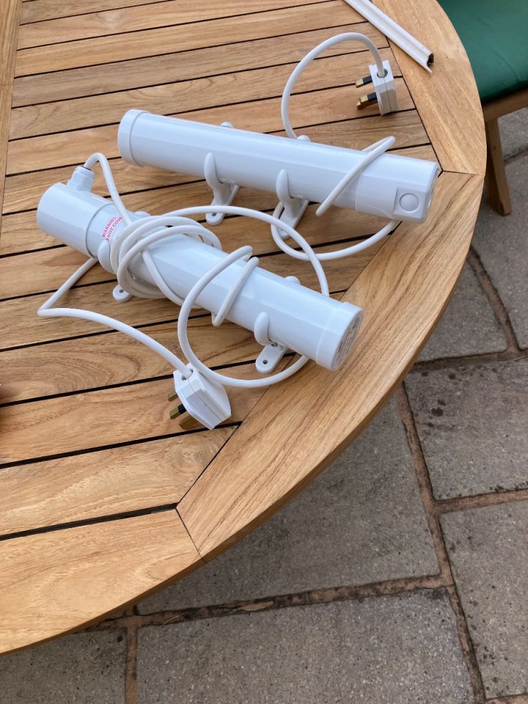 Pair of Hylite Tubular Wardrobe Heaters with Plugs – Excellent Condition