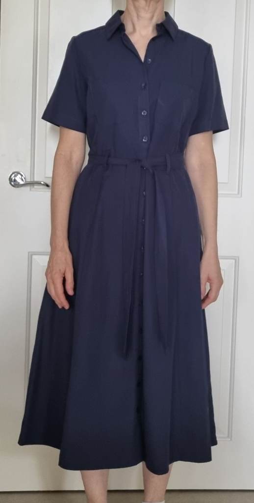 Crew Clothing navy button front shirt dress - new without tags