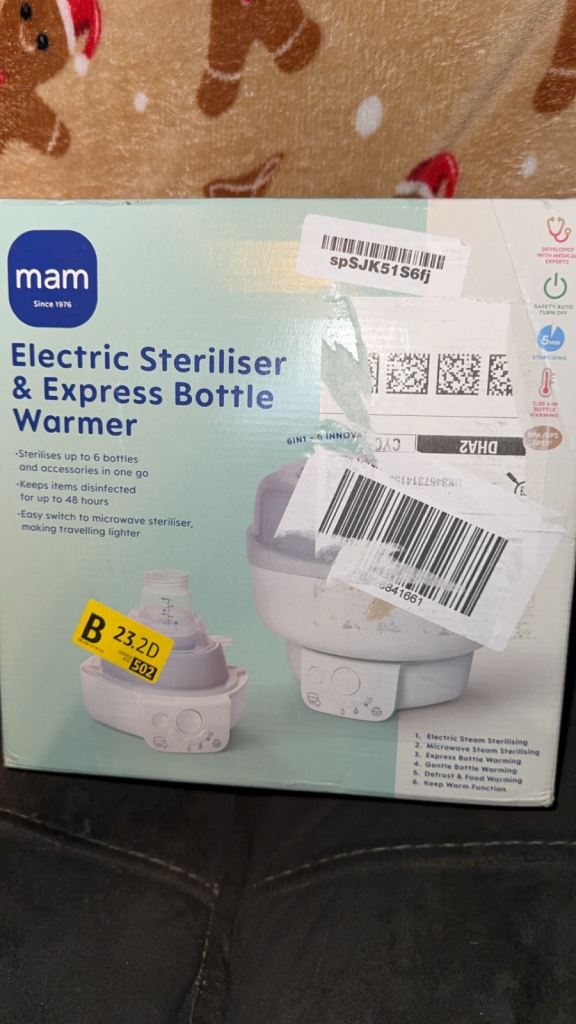 MAM bottle steriliser and express bottle warmer 