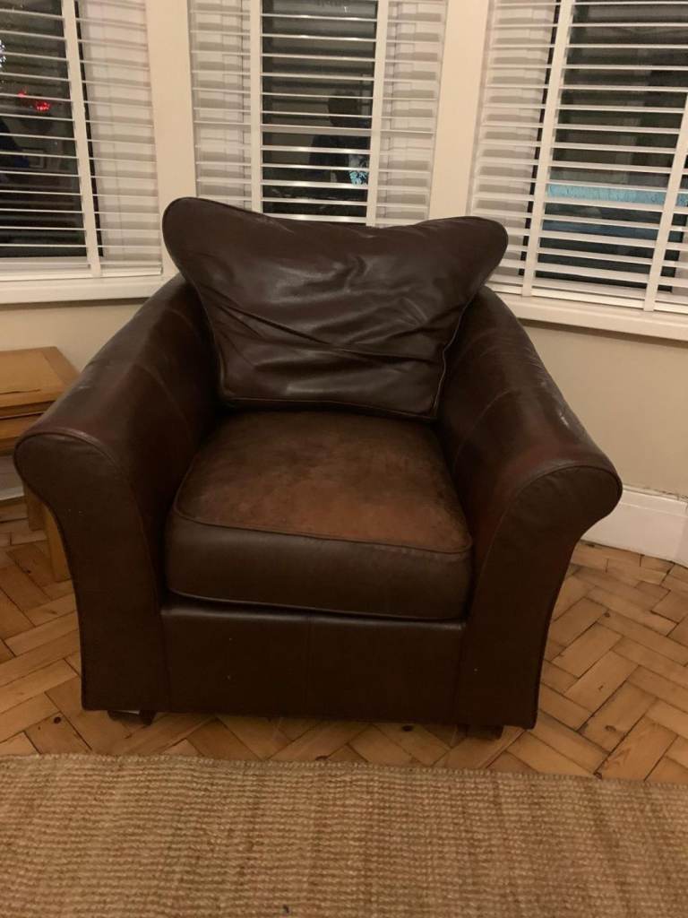 Free Leather Marks & Spencers leather sofa & chair