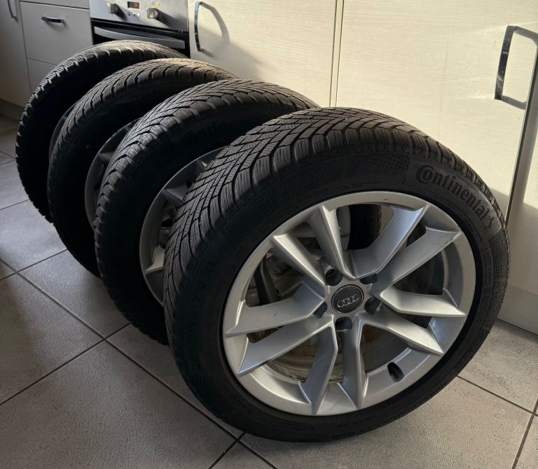 image for OEM Audi winter wheels - 17” 5.5mm thread - 225/50/17 Bridgestone+Continenta