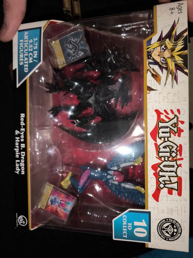 Yu-Gi-Oh! Red-Eyes B. Dragon & Harpie Lady Figures – New in Box