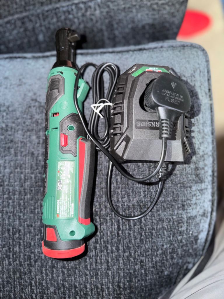 Parkside Cordless Ratchet Wrench & Charger – Like New Condition