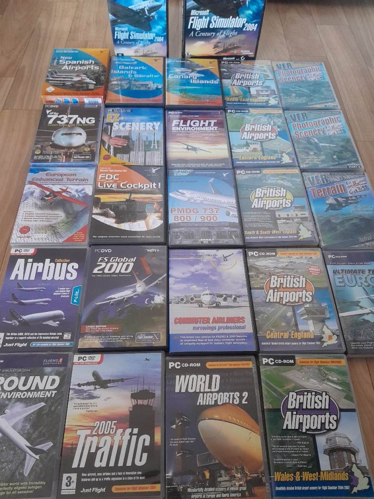 Microsoft Flight Simulator 2004 FS2004 Bundle PMDG UK2000 VFR Scenery