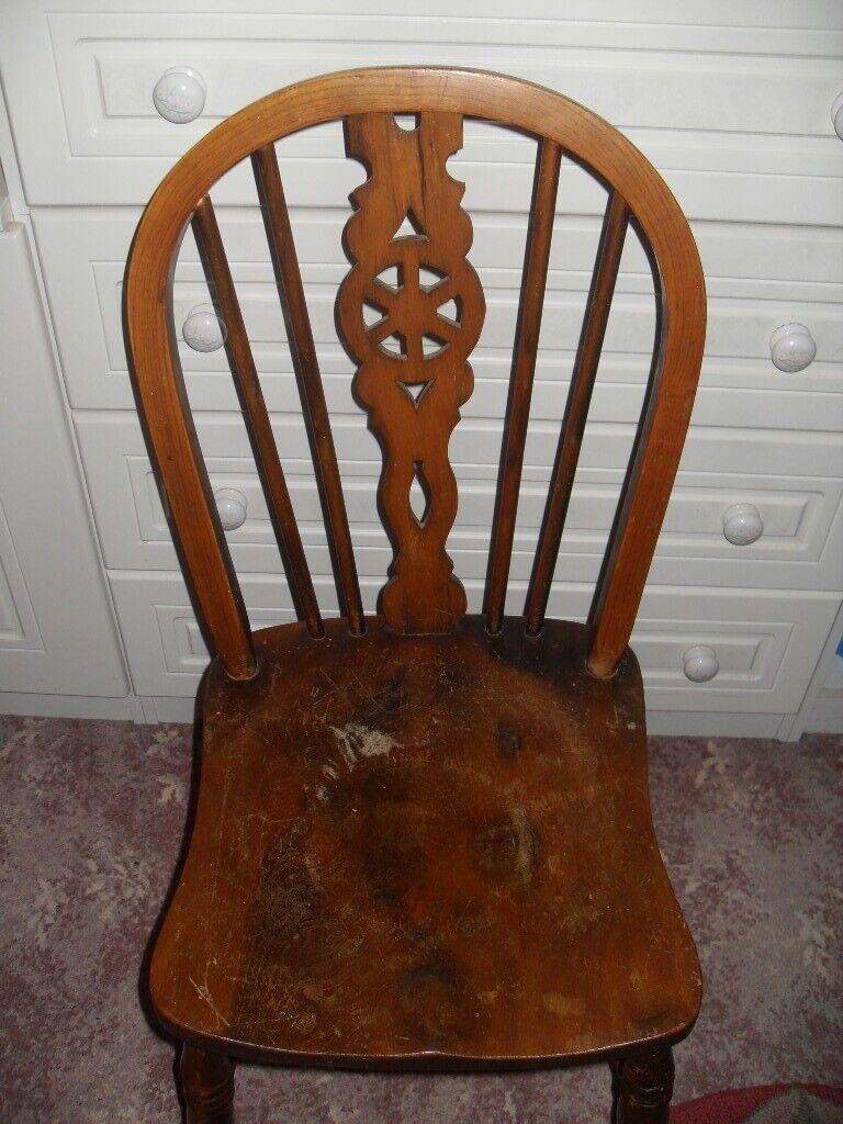 image for Vintage Wooden Oak Spindle Back Chair REDUCED