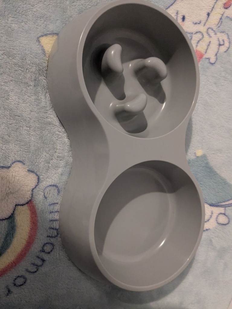Grey pet bowls 