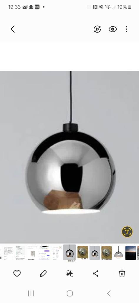 Chrome light shade b and q