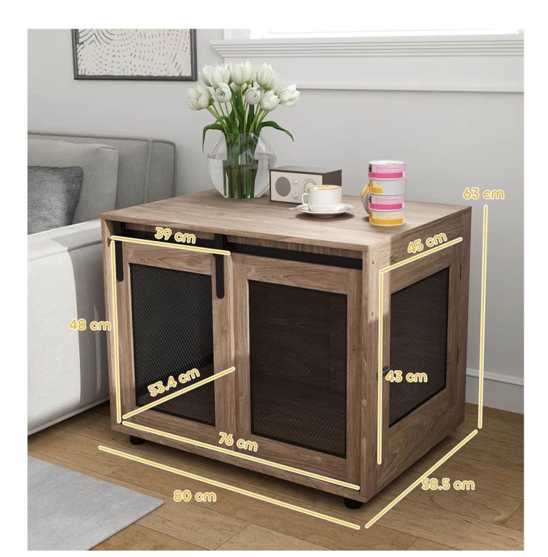 Furniture style dog secure crate