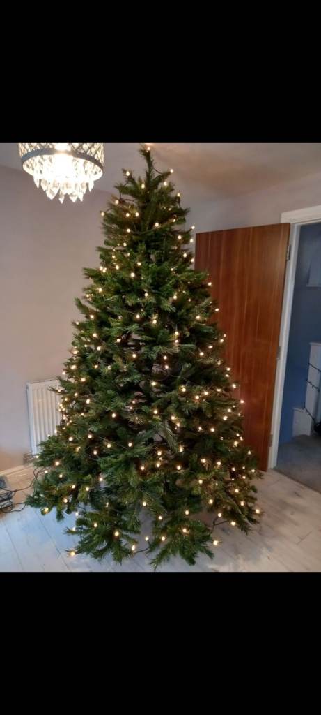 Artificial Christmas Tree with Lights – Good Condition