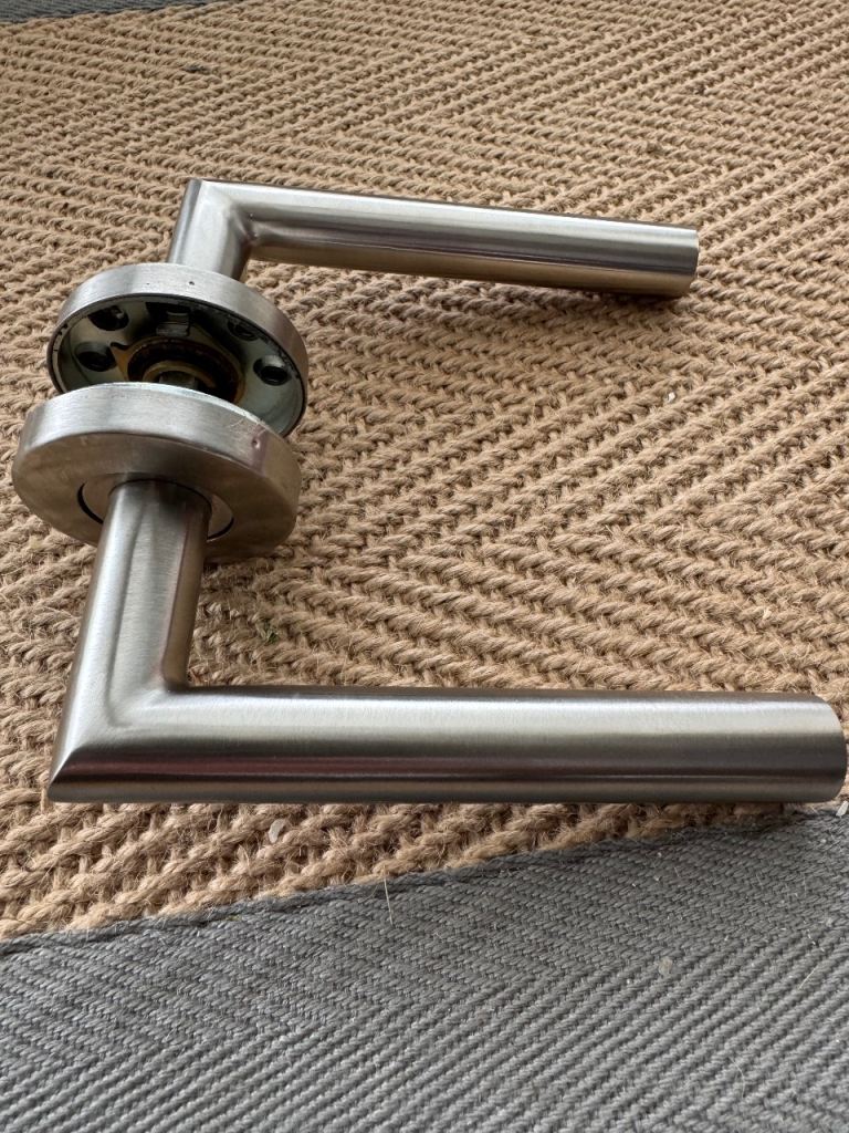 Indoor Brushed Steel Handle Set x 7