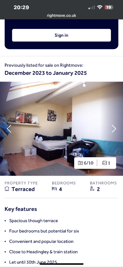 Student house to let