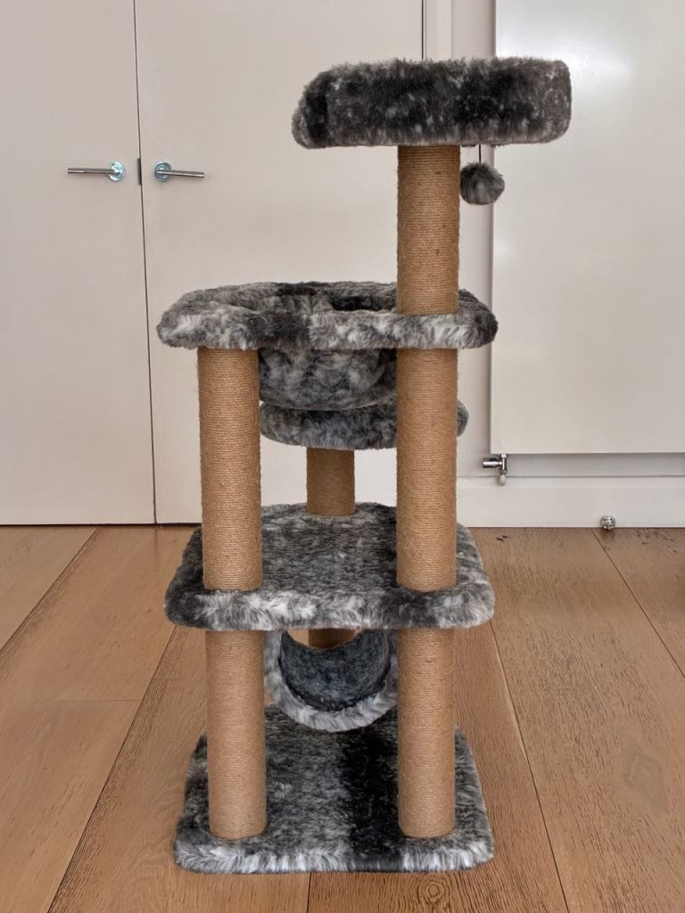 Multi Level Nap & Play Cat Tower Grey