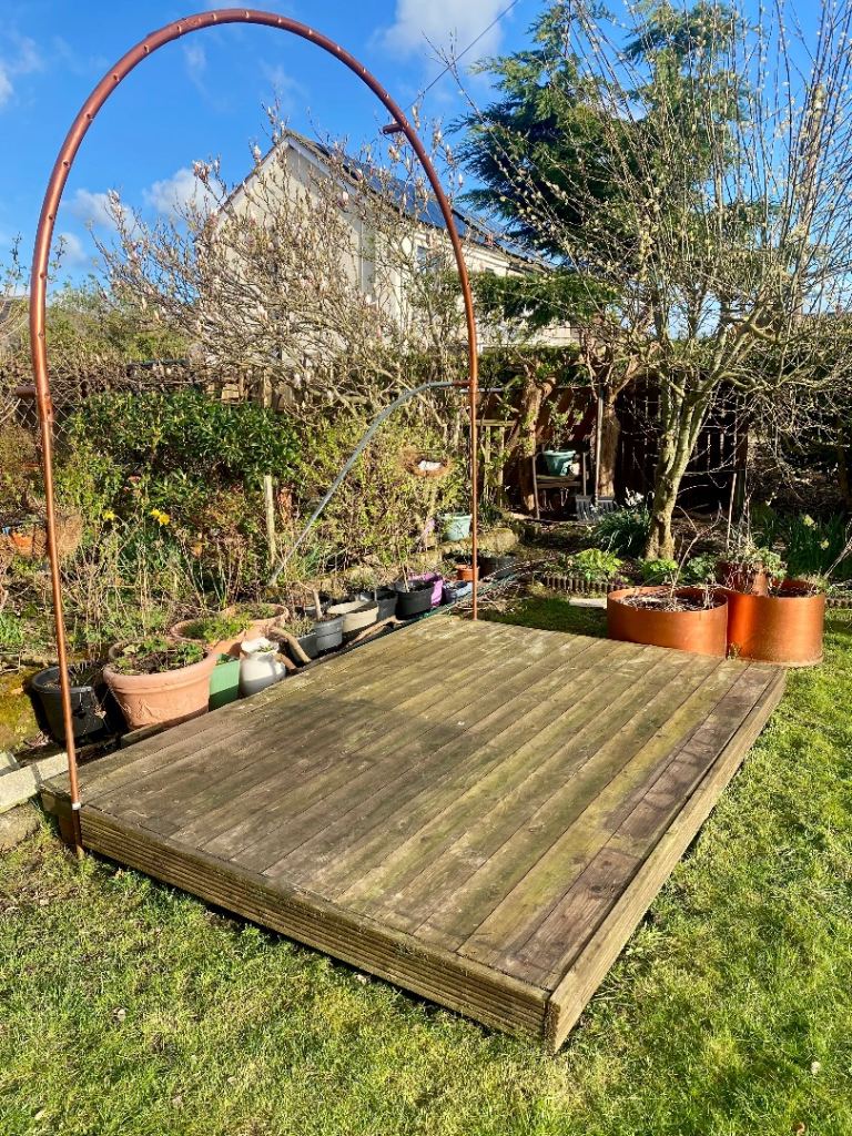 Wooden shed floor / seating area, 7x5 feet