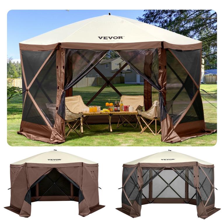 VEVOR Pop-Up Gazebo with Mesh Walls – Great for Garden or Camping