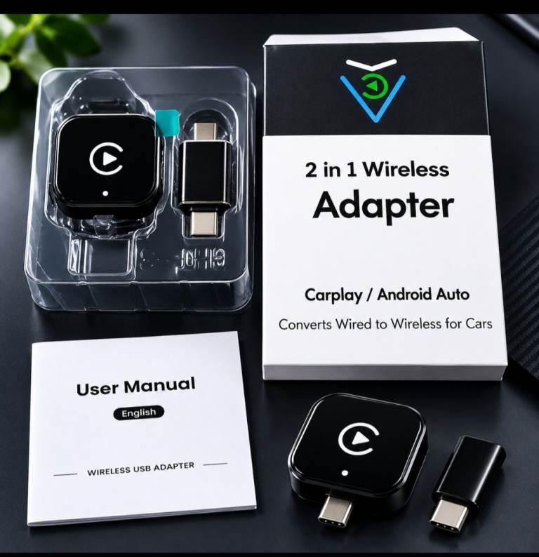 2 in 1 Wireless Adapter for Carplay / Android Auto