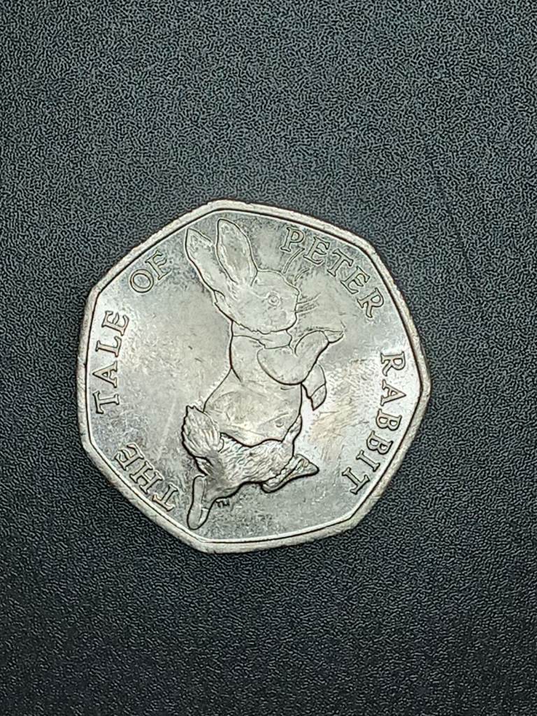 VERY RARE The tale of Peter rabbit 50p 2017