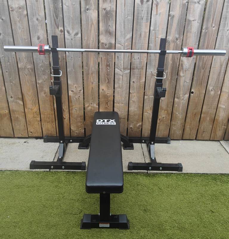 Home Gym Bundle – WER 6ft Olympic Bar, Bench & Adjustable Squat Stands