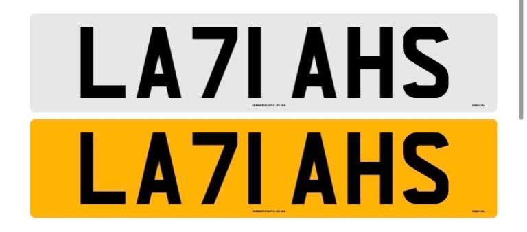 LAYLAH Cherished Private  Car Registration Number Licence Plate (LA71 AHS)