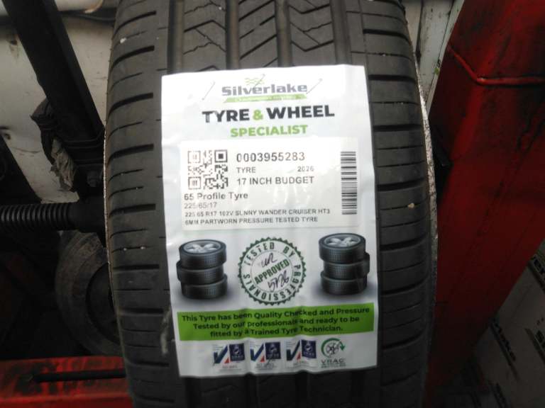 225 65 R17 102v Sunny Wander Cruiser Ht3 6mm Partworn Pressure Tested Tyre