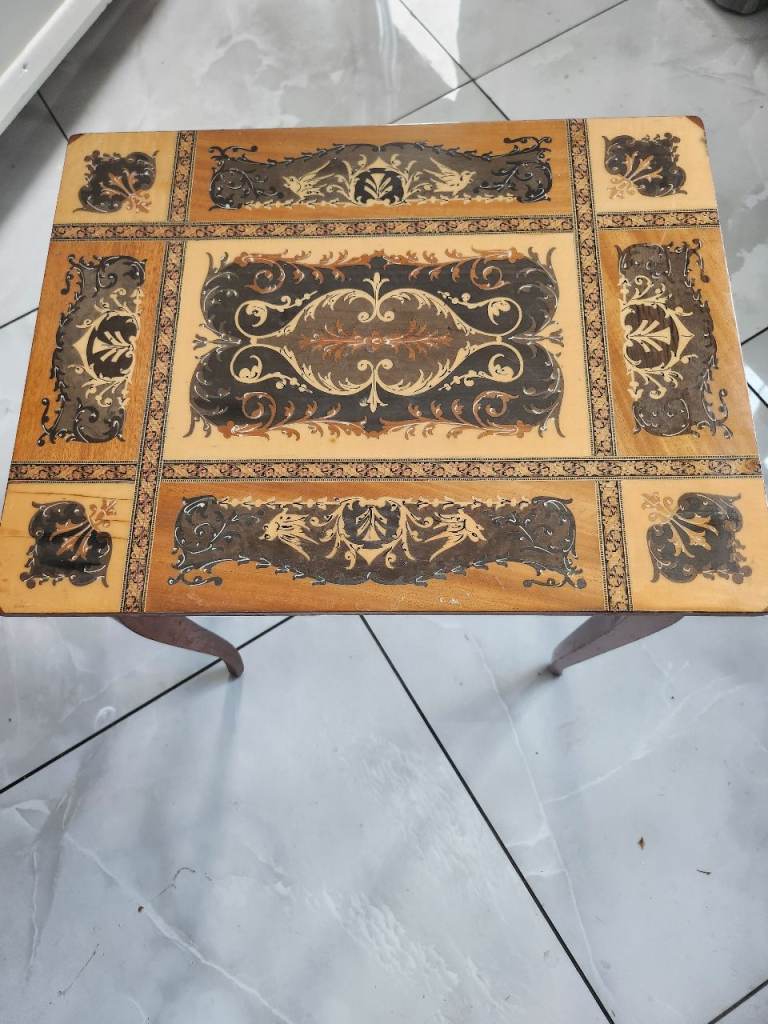 Vintage Italian Marquetry Inlaid Music Table - Good Condition