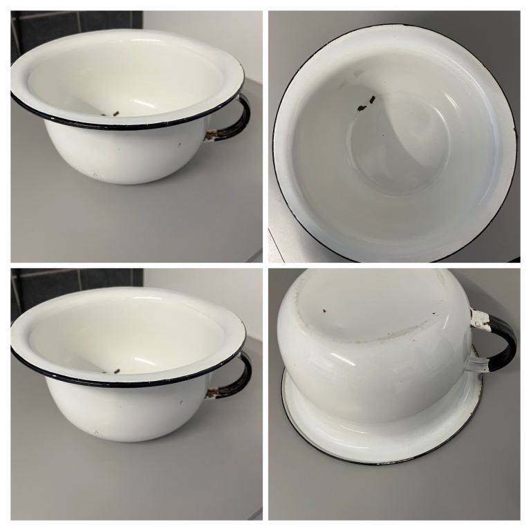Original enamel chamber pot