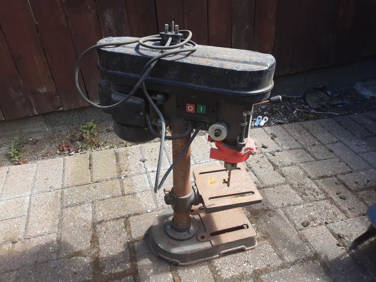 Vintage Black Pillar Drill - Fair Condition, Fully Functional