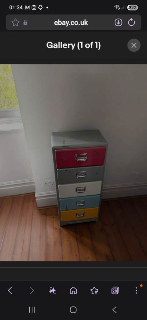 Retro Metal Drawer Unit