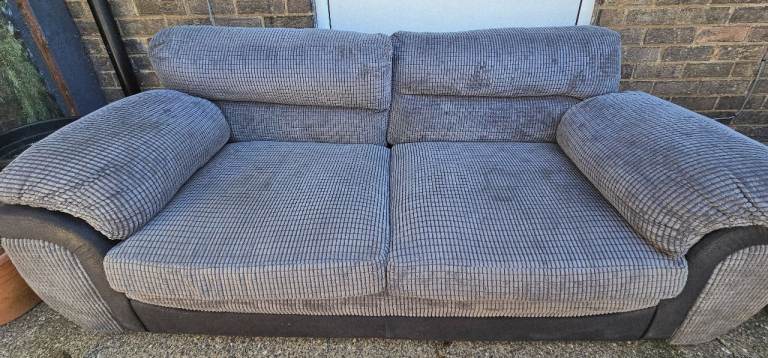 3 seater large chair and foot stool