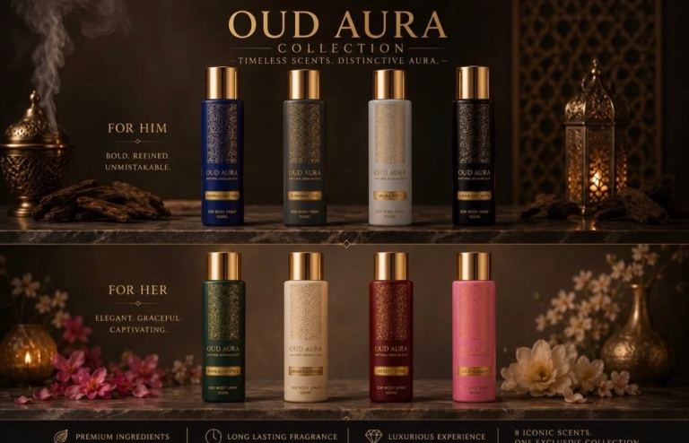 Oud Aura Arabian EDP Body Spray 8 x 100ml | For Him & Her | 8 pack Gift Set