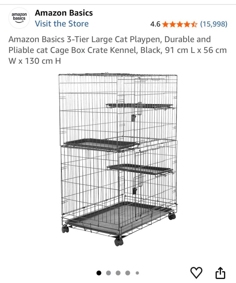 Three tier pet cage