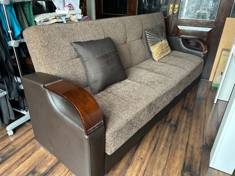 4 Seater Sofa Bed With Storage (Sat On For Short Time)