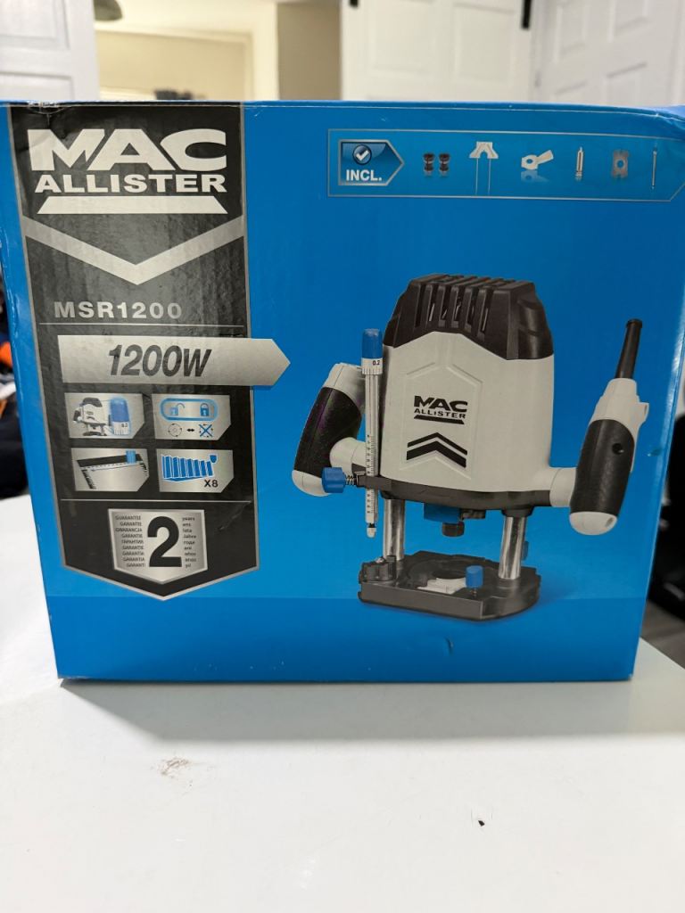 Mac Allister MSR1200 1200W Router – Brand New in Box