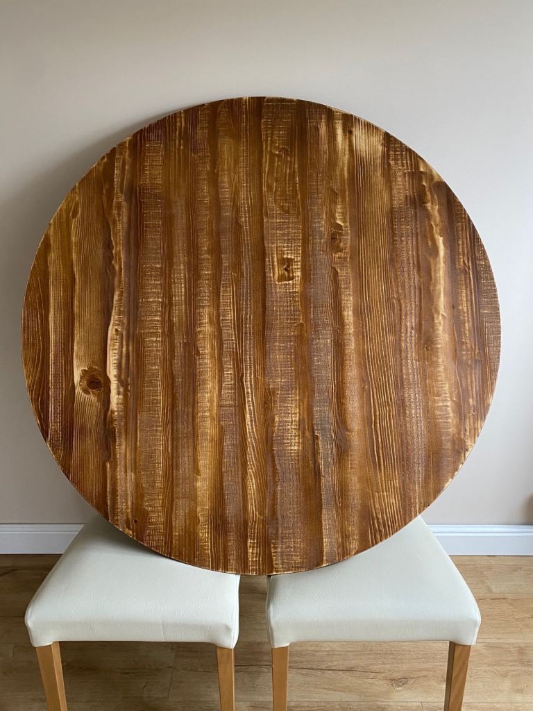 Rustic Solid Pine Round Table Top 120 Dia