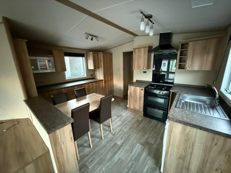40x13 Wood Clad Static Caravan - DG, CH, French Doors - Offsite Sale / Own Land