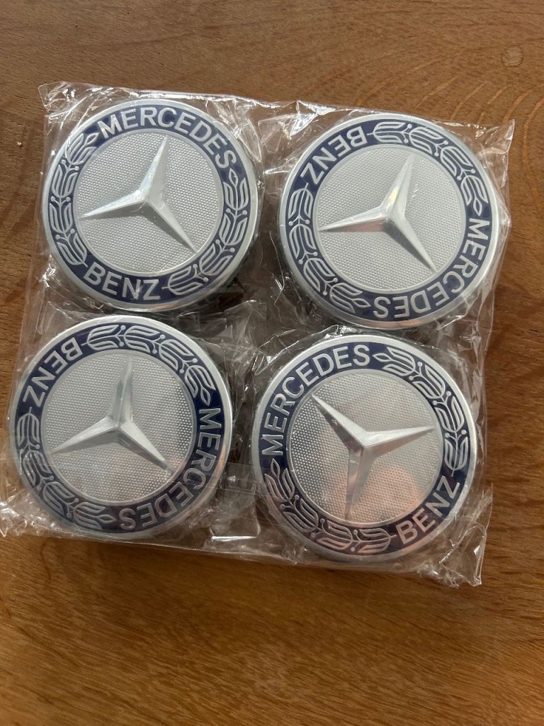 Mercedes alloy wheel centre caps