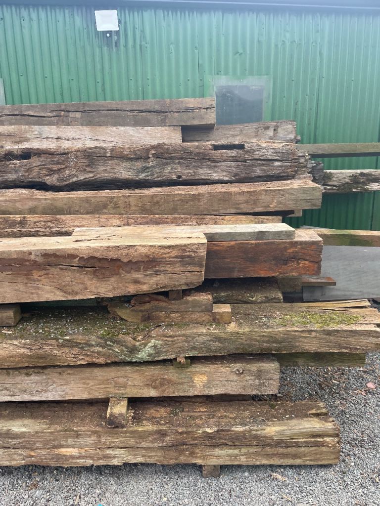 Solid oak beams posts wood 