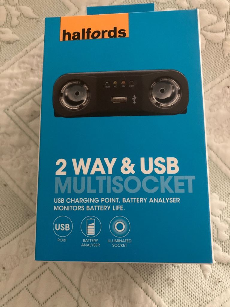 Multi socket 2 way & USB charging point 