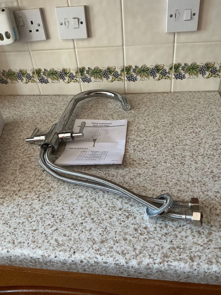 New Swirl Divine Dual Lever Mono Mixer Tap - Chrome Finish