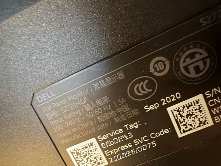 Dell S2721HGF 27 Inch Full HD (1920x1080) 1500R Curved Gaming Monitor, 144Hz