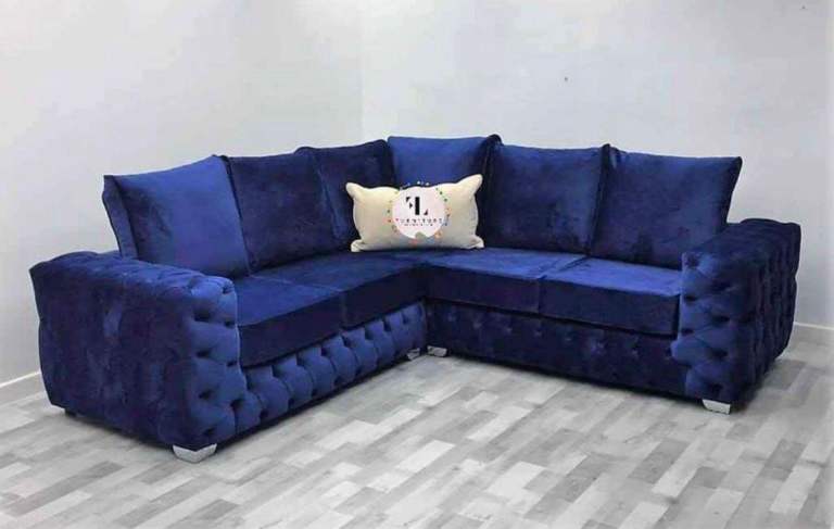✔❤Chesterfield 2+3 Seater Corner Sofa L Shape Sofas For Sale