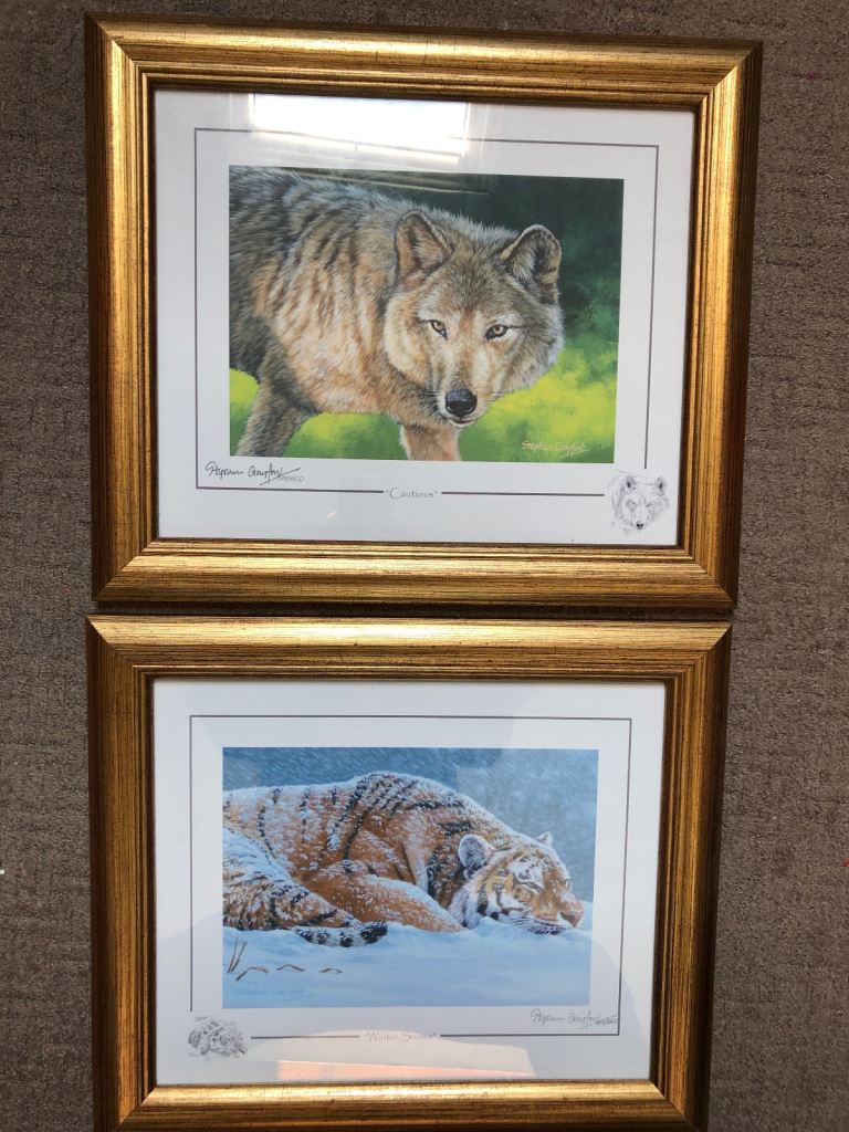 Pair of framed prints by Stephen Gayford 2008/9