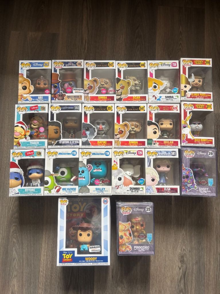 Large Collection of Funko Pop! Figures - Disney & Pixar