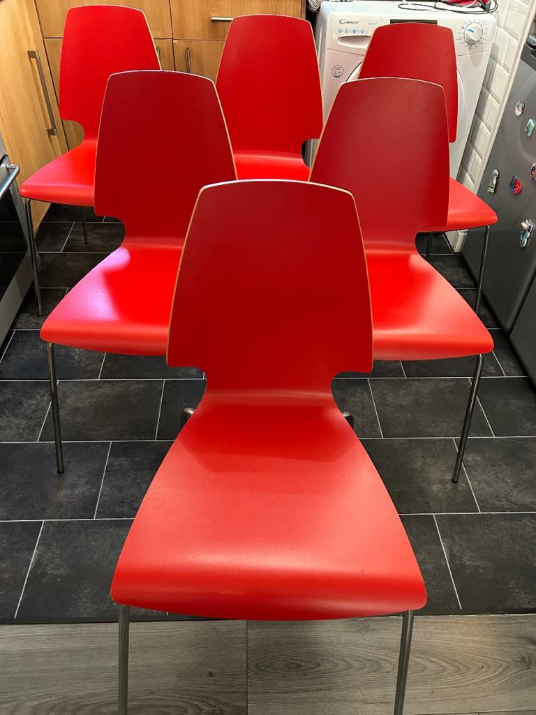 Set of 6 IKEA Vilmar Bistro Chairs 