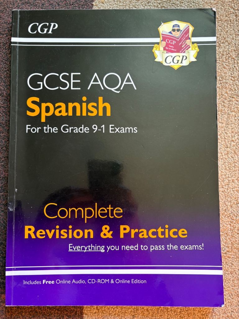 CGP GCSE AQA Spanish Revision & Practice Book with CD-ROM – As Good As New
