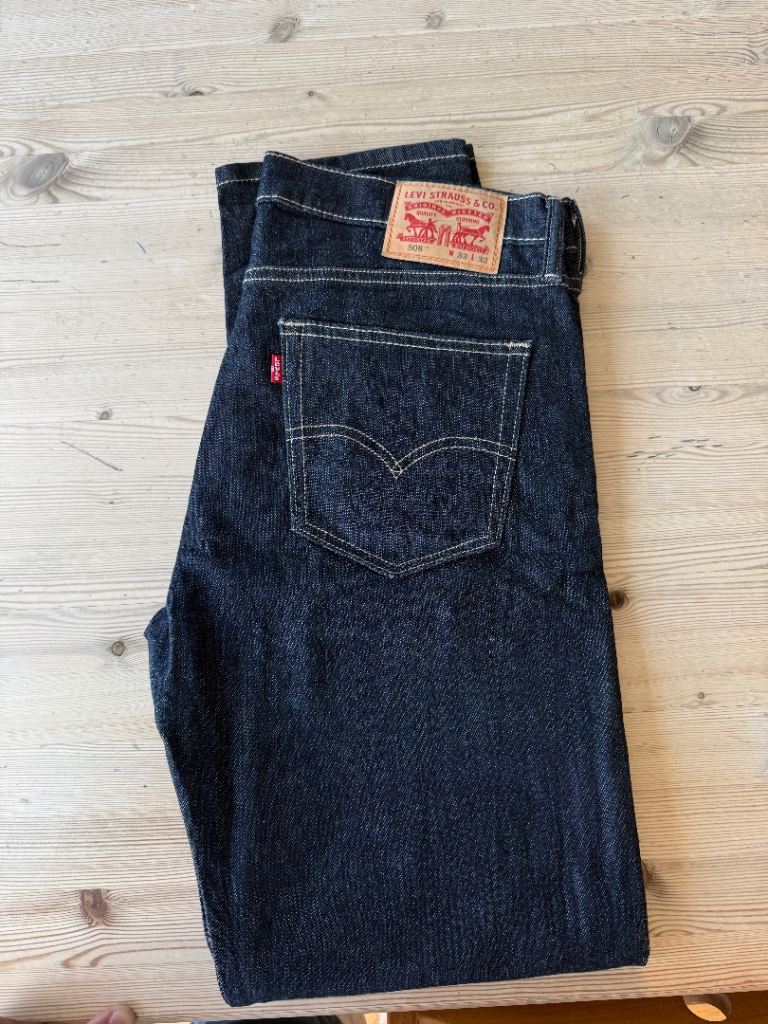 Levi's 508 Regular Taper Jeans W33 L32 – Dark Blue Denim, As Good As New