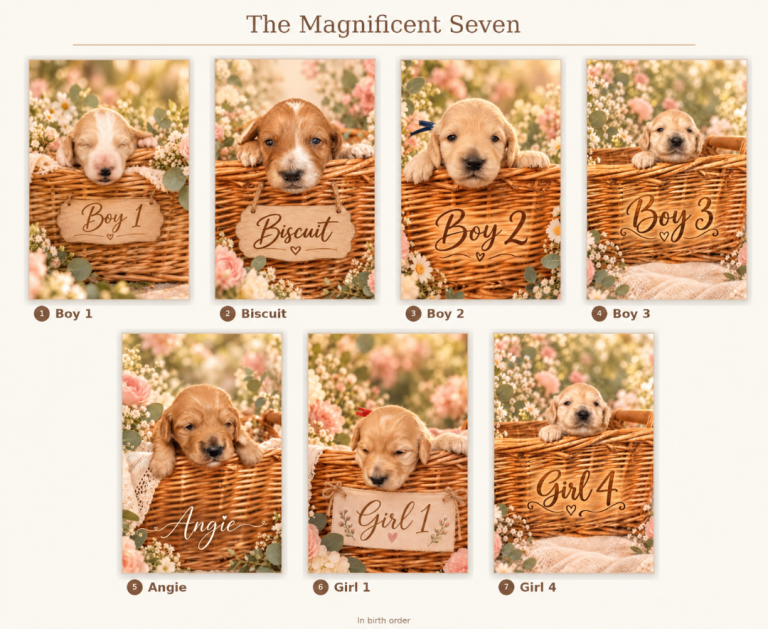 Cockapoo puppies – 4 girls and 3 boys
