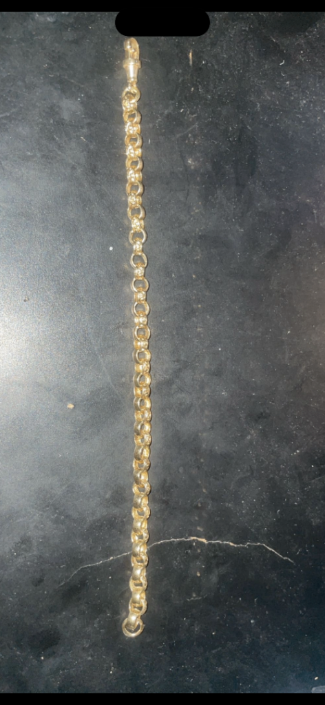 9 ct gold belcher bracelet