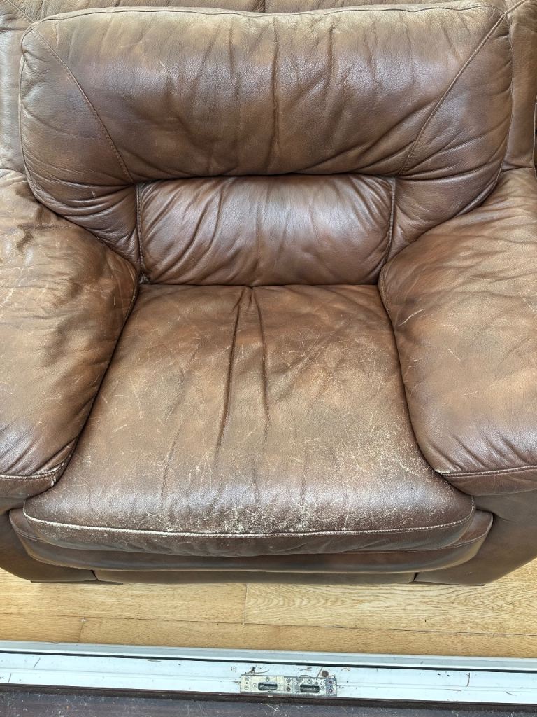 Comfy large leather armchair 