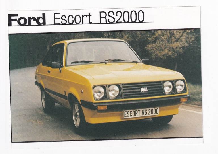 Framed Or Un-Framed Rare Original Magazine Print Of A Ford Escort RS2000 Car 